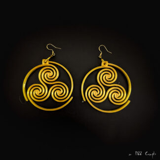 Earrings - 3 Spirals in a Circle