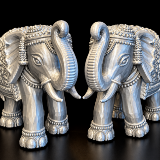 Elephants Pair (Silver)